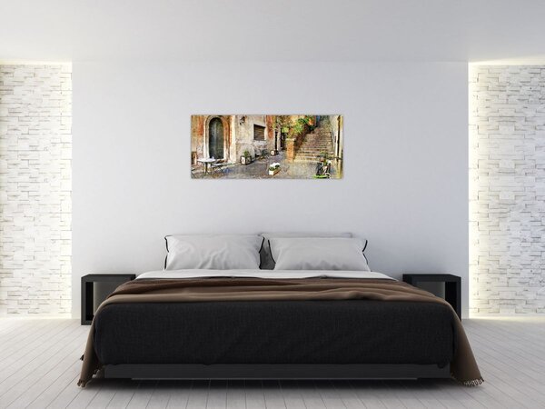 Obraz - Staré ulice Ríma (120x50 cm)