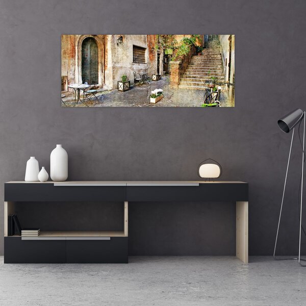 Obraz - Staré ulice Ríma (120x50 cm)