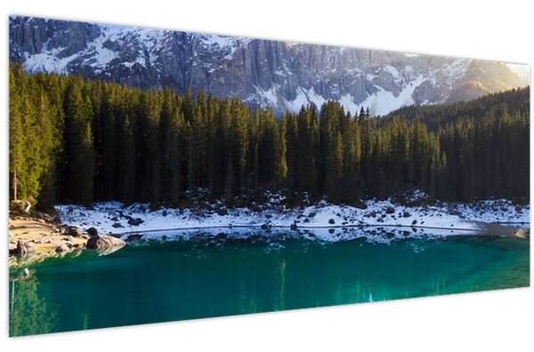 Obraz - Jazero Karersee (120x50 cm)