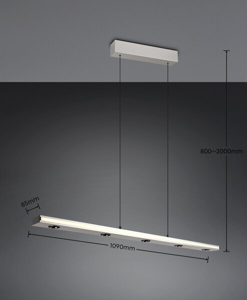 Trio T353010107 LED závesné stropné svietidlo GRAHAM | 4,5W integrovaný LED zdroj