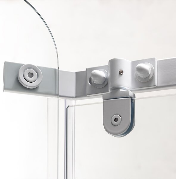 BPS-koupelny Päťuholníkový sprchový kút KZ91A WH 80x80 biela/transparent - bez vaničky