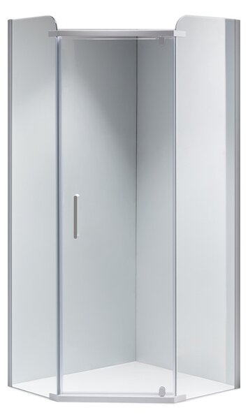 BPS-koupelny Päťuholníkový sprchový kút KZ91A WH 80x80 biela/transparent - bez vaničky