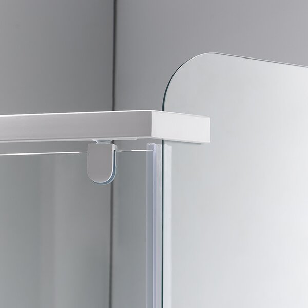BPS-koupelny Päťuholníkový sprchový kút KZ91A WH 80x80 biela/transparent - bez vaničky