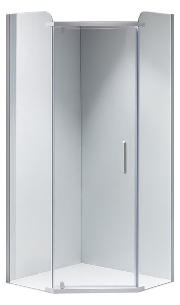 BPS-koupelny Päťuholníkový sprchový kút KZ91A WH 80x80 biela/transparent - bez vaničky