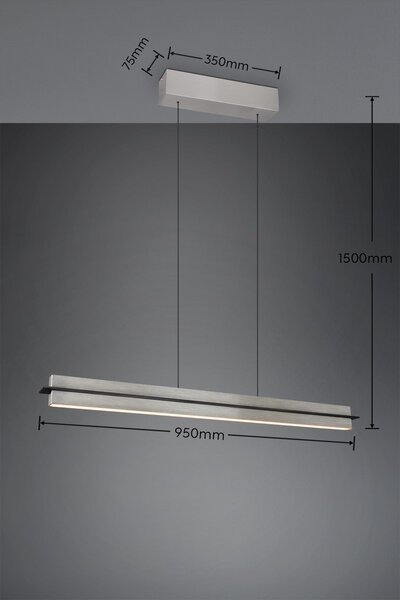 Trio T346710107 LED závesné stropné svietidlo EMERSON | 22W integrovaný LED zdroj