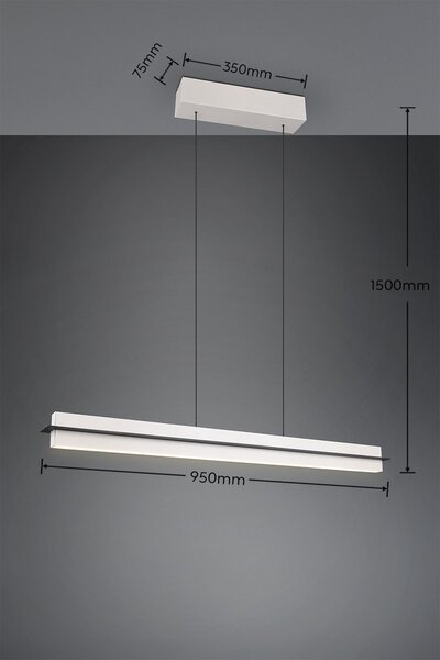 Trio T346710176 LED závesné stropné svietidlo EMERSON | 22W integrovaný LED zdroj