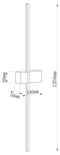 LED nástenné svietidlo AISHA LED/20W/230V 4000K 120 cm zlaté