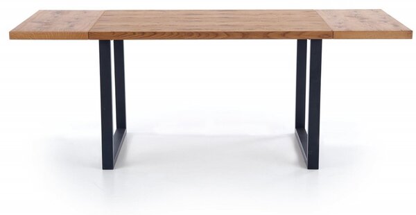 Halmar Rozkladací jedálenský stôl HORUS 126(206)x80 svetlý dub/čierny