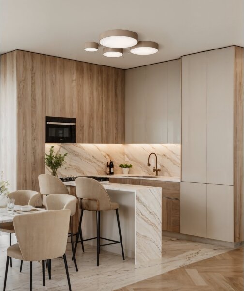 Brilagi-LED RGBW stmievateľné kúpeľňové stropné svietidlo CLARE 2xE27/9W/230V IP54 Wi-Fi béžové