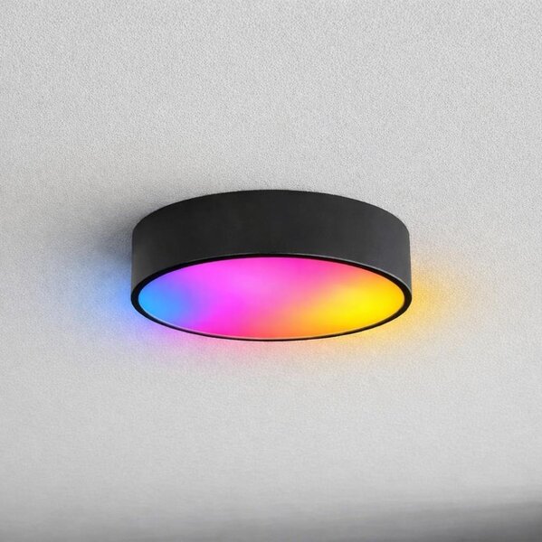 Brilagi - LED RGBW stmievateľné kúpeľňové stropné svietidlo CLARE 2xE27/9W/230V IP54 Wi-Fi čierne