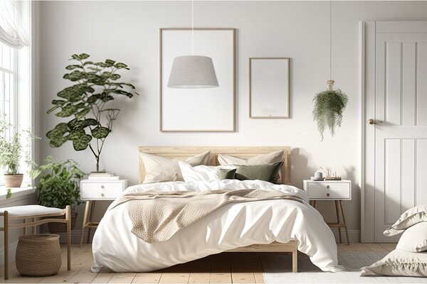 Závesné svietidlo Len, 1x svetlobéžové textilné tienidlo, (fi 44 cm), b