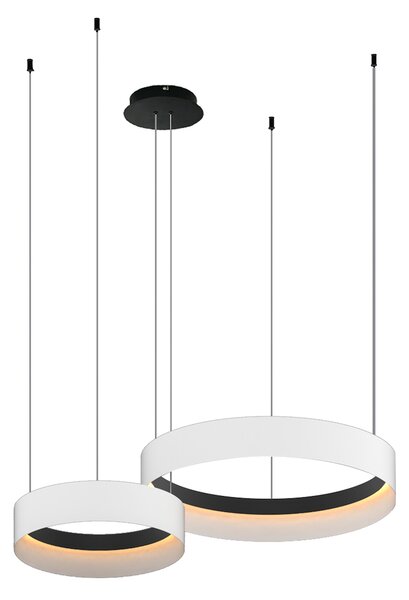 Závesné LED svietidlo Orbita, 2x LED 72w, 4000k, w/b