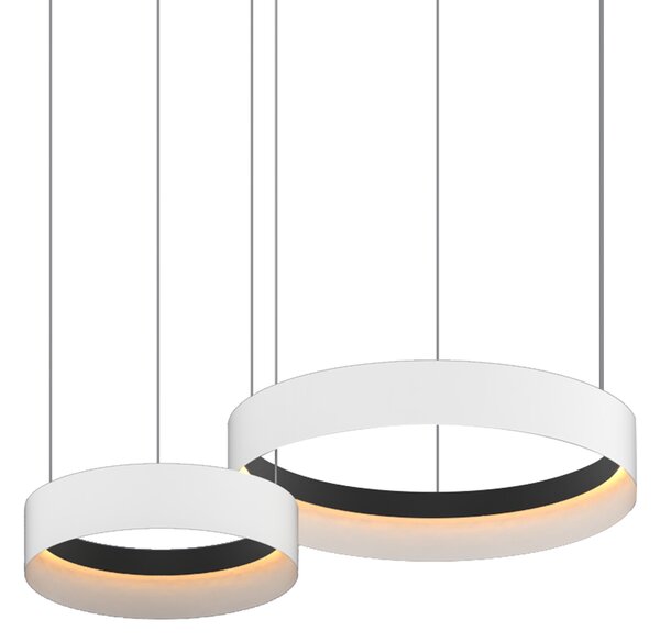 Závesné LED svietidlo Orbita, 2x LED 72w, 4000k, w/b