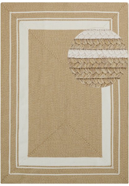 Hanse Home , Kusový koberec Braided 105556 Creme Beige – na von aj na doma, 120x170, béžová, chodba / predsieň