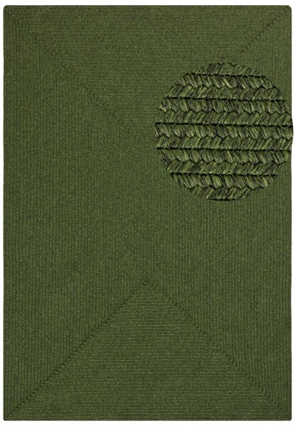 Hanse Home , Kusový koberec Braided 105554 Green – na von aj na doma, 80x150, zelená, chodba / predsieň