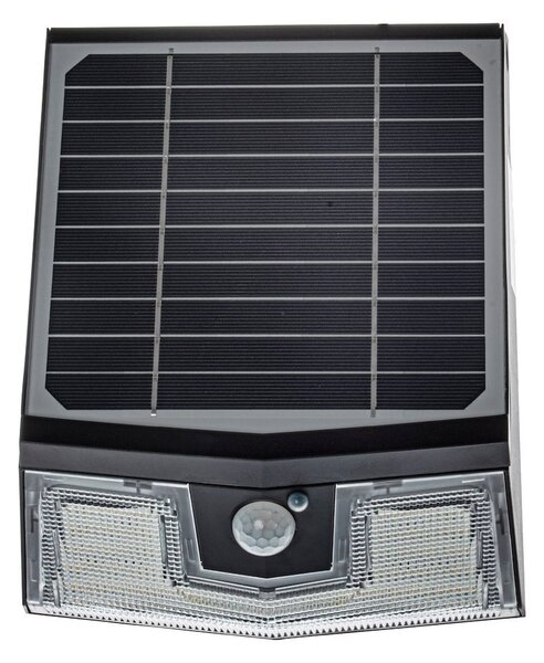 Exteriérové solárne nástenné LED svietidlo Solar, 1x LED 7w, čierna, pohybový senzor