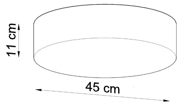 Stropné svietidlo Arena, 1x biele plastové tienidlo, (biely plast), (fi 45 cm)