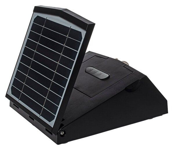 Exteriérové solárne nástenné LED svietidlo Solar, 1x LED 7w, čierna, pohybový senzor