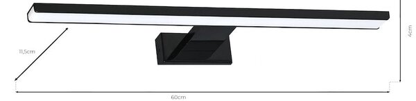 Nástenné LED svietidlo Shine1, 1x LED 13,8w, 4000k, (60 cm), b