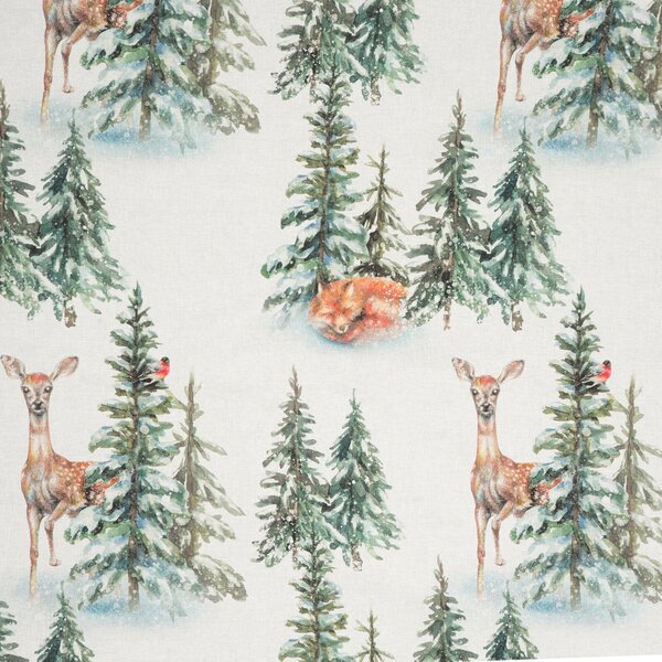 VIANOČNÉ RENFORCÉ OBLIEČKY DEER 160X200 CM, 2 KS 70X80 CM VZOROVANÉ