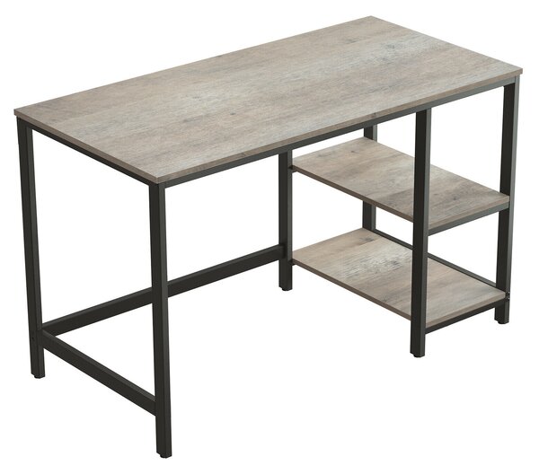 VASAGLE PC stôl industriálnej šedý 120 x 75 x 60 cm