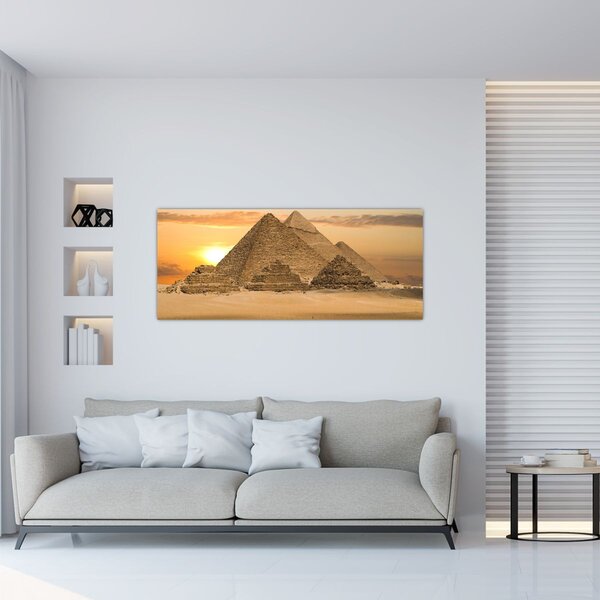 Obraz - Pyramídy (120x50 cm)