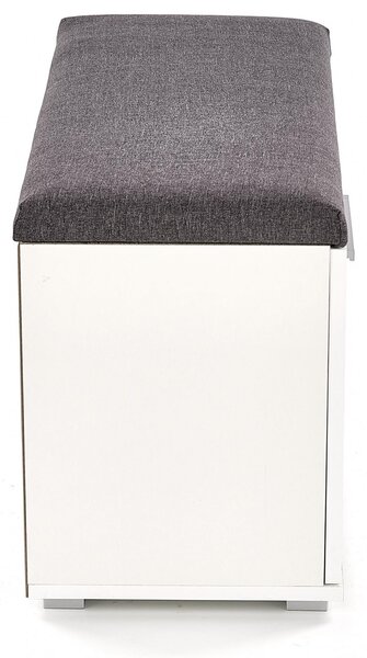Botník (skrinka na topánky) Lima ST2 - biela / biely lesk / sivá
