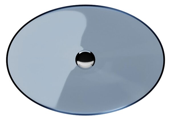 Besco Umývadlo na dosku zo syntetickej živice Anya 50x35 cm Blue Wave s výpusťou Click-Clack BESCO-Typ výpuste: Click-Clack bez prepadu, chróm