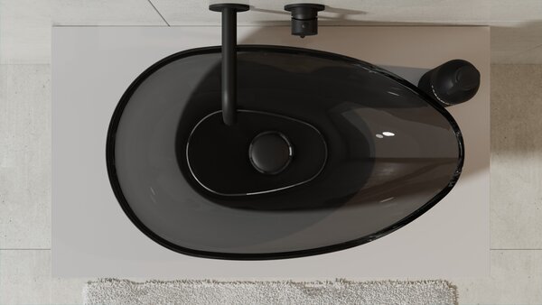 Besco Doskové umývadlo zo syntetickej živice Neya 60x35 cm Carbon Grey s výpusťou Click-Clack BESCO-Typ výpuste: Click-Clack bez prepadu, chróm