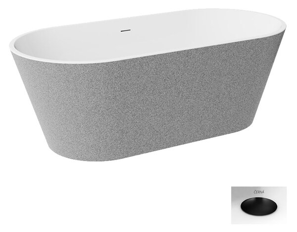 Besco Akrylátová voľne stojaca vaňa Deeva Glam S 150x75 (160x75, 170x80, 180x80) BESCO-Typ výpuste: Click-Clack so štrbinovým prepadom, chróm, BESCO-Rozmery: 150x75