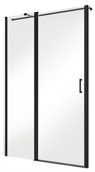 Besco Jednokrídlové sprchové dvere EXO-C BLACK 100x190 (110x190, 120x190) pre inštaláciu do niky - bez vaničky BESCO-Rozmery: šírka: 100