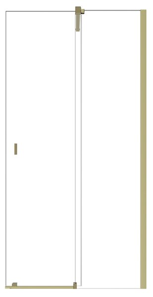 Besco Sprchovací kút Walk-In VAYO GOLD 90 (100, 110, 120, 130, 140), výška 200 cm - bez vaničky BESCO-Rozmery: šírka: 90