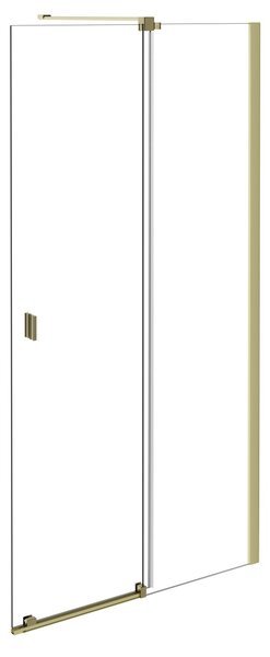 Besco Sprchovací kút Walk-In VAYO GOLD 90 (100, 110, 120, 130, 140), výška 200 cm - bez vaničky BESCO-Rozmery: šírka: 90