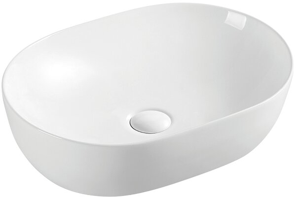 Hydroland Keramické umývadlo na dosku Roma 48,5x35 cm, biele