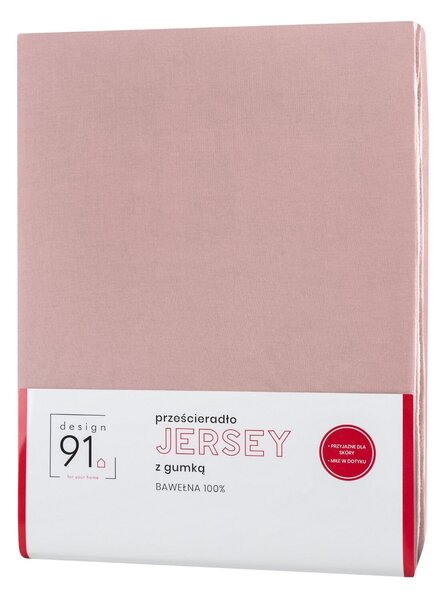 JERSEY PRESTIERADLO 220X240 CM, VÝŠKA 30 CM RUŽOVÉ