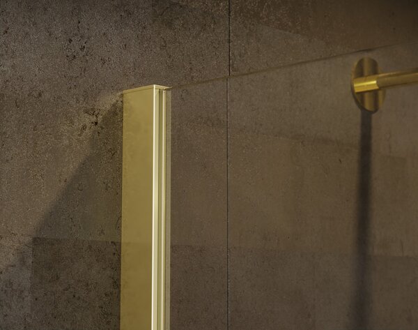 Besco Sprchový kút Walk-In ECO-N GOLD 90x195 (100x195, 110x195, 120x195) - bez vaničky BESCO-Rozmery: šírka: 90