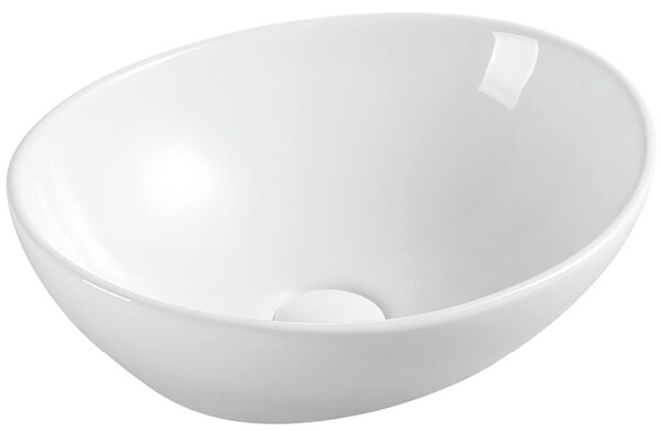 Hydroland Keramické umývadlo na dosku Jasmin 41x33,5 cm, biele