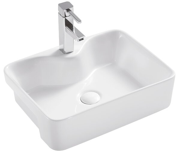 Hydroland Keramické umývadlo na dosku Andromeda 48x37 cm, biele