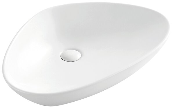 Hydroland Keramické umývadlo na dosku Lotos 59x39 cm, biele