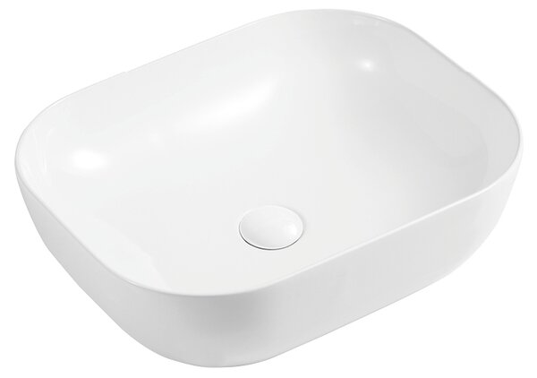 Hydroland Keramické umývadlo na dosku Aurora 49x39,5 cm, biele