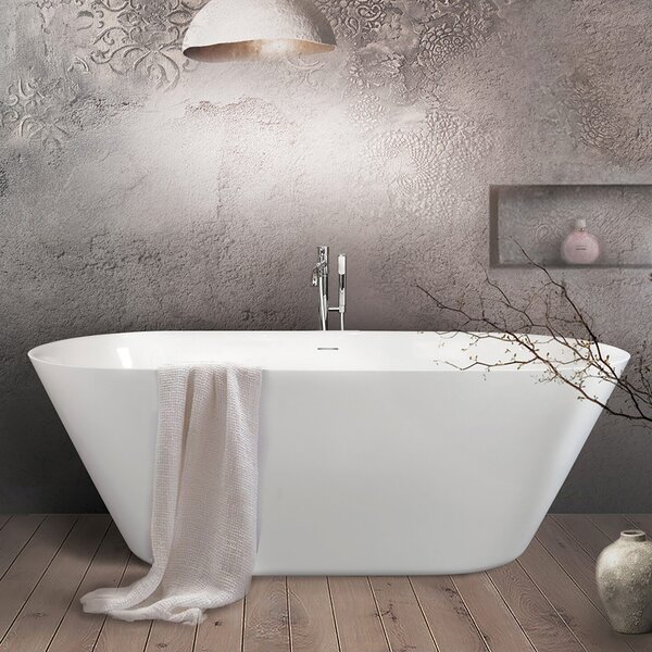 Roth Voľne stojaca vaňa z liateho mramoru LINEA STONE WHITE ROTH-Variant: rozmery: 167x72,5 cm - (LINEA STONE WHITE - 5261000)