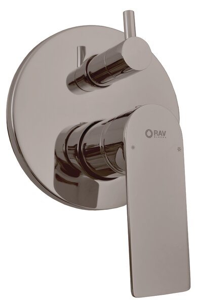 Slezák - RAV Vaňová/sprchová batéria 2-cestná s podomietkovým telesom NIL - NL185MGL, Metal grey lesk