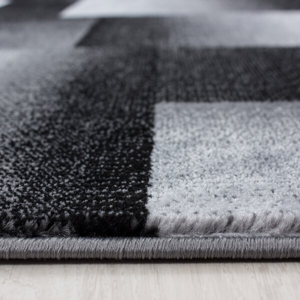 Ayyildiz , Kusový koberec Miami 6560 Black, 80x300, šedá, chodba / predsieň