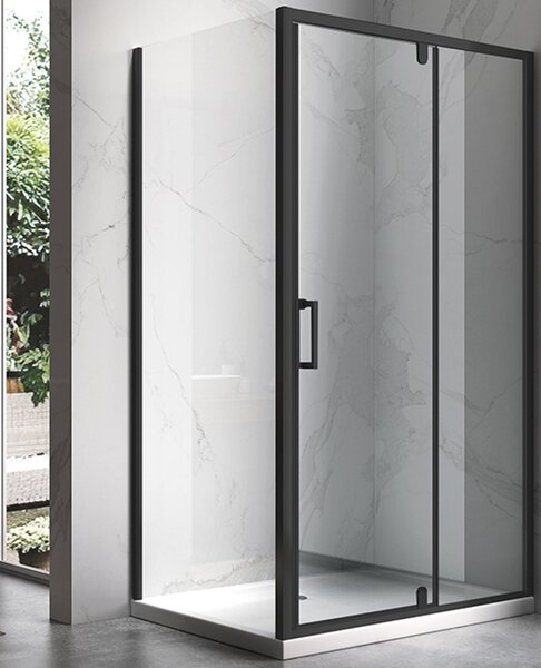 BPS-koupelny Obdĺžnikový sprchový kút ZES KZ07B BL 110x90 čierna/transparent - bez vaničky