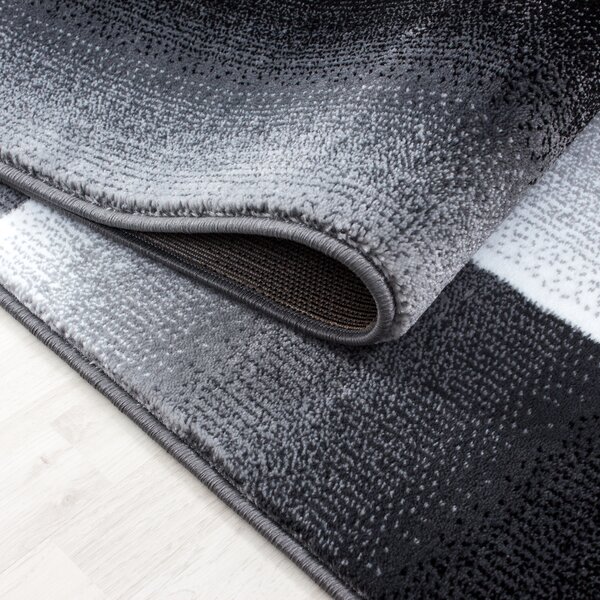 Ayyildiz , Kusový koberec Miami 6560 Black, 80x300, šedá, chodba / predsieň