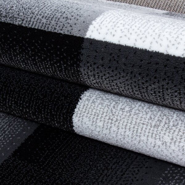 Ayyildiz , Kusový koberec Miami 6560 Black, 80x300, šedá, chodba / predsieň