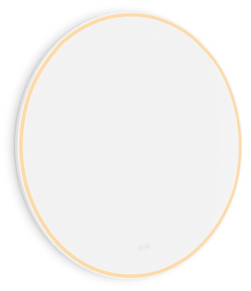 Nimco Biele okrúhle LED zrkadlo pr. 900 mm s dvoma dotykovými senzormi - ZPB 28003RVX-05