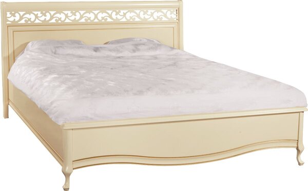 Rustikálna manželská posteľ Verona V-AP/N 160 - krém patyna