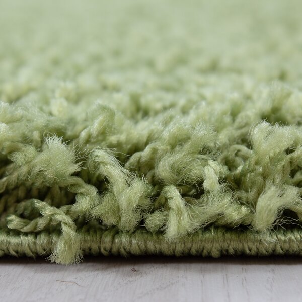 Ayyildiz, Kusový koberec Life Shaggy 1500 green, 60x110, zelená, obývacia izba
