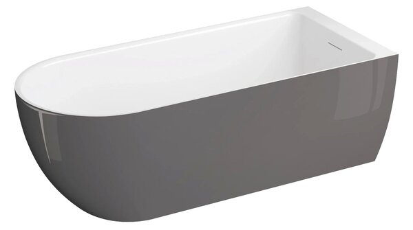Polimat Akrylátová voľne stojaca vaňa k stene Murena 170x75 POLIMAT-Rozmery: 170x75, POLIMAT-Farba vane: Biela / biela lesk